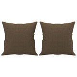 Cuscini Decorativi 2 pz Marrone 40x40 cm in Tessuto