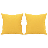 Cuscini Decorativi 2 pz Giallo Chiaro 40x40 cm in Tessuto
