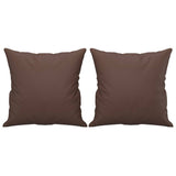 Cuscini Decorativi 2pz Marrone 40x40 cm in Similpelle