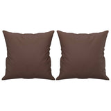 Cuscini Decorativi 2pz Marrone 40x40 cm in Similpelle
