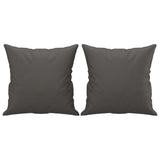 Cuscini Decorativi 2pz Grigio 40x40 cm in Similpelle