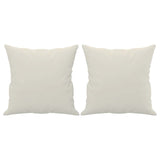 Cuscini Decorativi 2 pz Crema 40x40 cm in Velluto