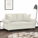 Cuscini Decorativi 2 pz Crema 40x40 cm in Velluto