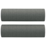 Cuscini Decorativi 2 pz Grigio Scuro 15x50 cm in Tessuto