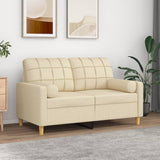 Cuscini Decorativi 2 pz Crema 15x50 cm in Tessuto