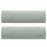Cuscini Decorativi 2 pz Grigio Chiaro 15x50 cm in Velluto