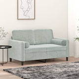 Cuscini Decorativi 2 pz Grigio Chiaro 15x50 cm in Velluto