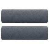 Cuscini Decorativi 2 pz Grigio Scuro 15x50 cm in Velluto