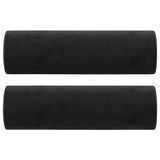 Cuscini Decorativi 2 pz Nero 15x50 cm in Velluto