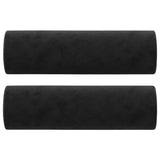 Cuscini Decorativi 2 pz Nero 15x50 cm in Velluto