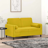 Cuscini Decorativi 2 pz Giallo 15x50 cm in Velluto