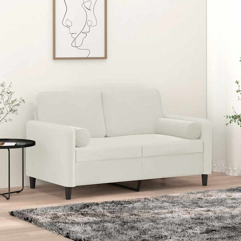 Cuscini Decorativi 2 pz Crema 15x50 cm in Velluto