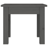 Tavolino da Salotto Grigio 35x35x30 cm Legno Massello di Pino