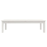 Tavolino da Salotto Bianco 110x50x30 cm Legno Massello di Pino