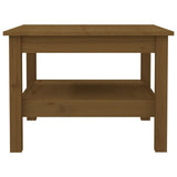 Tavolino da Salotto ambra 55x55x40 cm Legno Massello di Pino