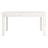 Tavolino da Salotto Bianco 80x50x40 cm Legno Massello di Pino