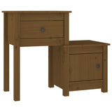Comodino ambra 79,5x38x65,5 cm in Legno Massello di Pino