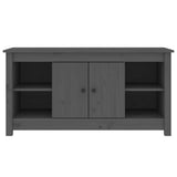 Mobile Porta TV Grigio 103x36,5x52 cm in Legno Massello di Pino