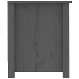 Scarpiera Grigia 110x38x45,5 cm in Legno Massello di Pino
