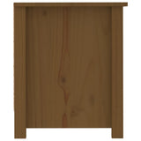 Scarpiera Marrone Ambra 110x38x45,5cm in Legno Massello di Pino
