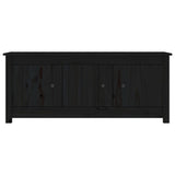 Scarpiera Nera 110x38x45,5 cm in Legno Massello di Pino