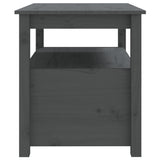 Tavolino da Salotto Grigio 71x49x55cm in Legno Massello di Pino