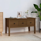 Tavolino da Salotto ambra 102x49x55cm in Legno Massello di Pino