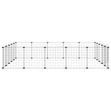 Gabbia per Animali 20 Pannelli con Porta Nera 35x35 cm Acciaio