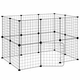 Gabbia per Animali 20 Pannelli con Porta Nera 35x35 cm Acciaio