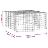 Gabbia per Animali 12 Pannelli con Porta Nero 35x35 cm Acciaio