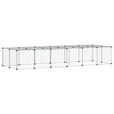 Gabbia per Animali 28 Pannelli con Porta Nero 35x35 cm Acciaio