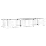 Gabbia per Animali 28 Pannelli con Porta Nero 35x35 cm Acciaio