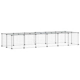 Gabbia per Animali 28 Pannelli con Porta Nero 35x35 cm Acciaio
