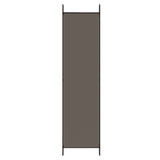 Divisorio a 5 Pannelli Antracite 250x220 cm Tessuto