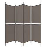 Divisorio a 4 Pannelli Antracite 200x180 cm Tessuto