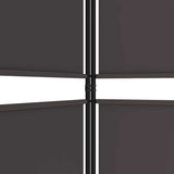 Divisorio a 5 Pannelli Marrone 250x180 cm in Tessuto