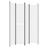 Divisorio a 4 Pannelli Bianco 200x220 cm Tessuto