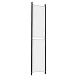 Divisorio a 4 Pannelli Bianco 200x220 cm Tessuto
