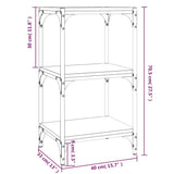 Libreria grigio sonoma 40x33x70,5cm Legno truciolato e Acciaio