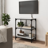 Libreria grigio sonoma 60x33x70,5cm Legno truciolato e Acciaio