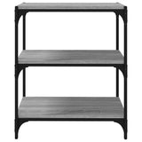 Libreria grigio sonoma 60x33x70,5cm Legno truciolato e Acciaio