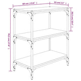 Libreria grigio sonoma 60x33x70,5cm Legno truciolato e Acciaio