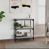 Libreria grigio sonoma 60x33x70,5cm Legno truciolato e Acciaio