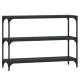 Mobile Porta Libri Nero 100x33x70,5cm Legno truciolato Acciaio
