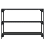 Mobile Porta Libri Nero 100x33x70,5cm Legno truciolato Acciaio