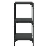 Mobile Porta Libri Nero 100x33x70,5cm Legno truciolato Acciaio