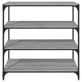 Libreria grigio sonoma 100x33x100cm Legno truciolato e Acciaio