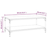 Tavolino da Salotto Rovere Sonoma 80x50x40 cm Legno truciolato