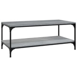 Tavolino da Salotto Grigio Sonoma 80x50x40 cm Legno truciolato