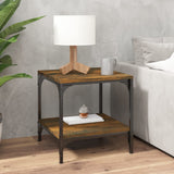 Tavolini 2pz rovere fumo 40x40x40 cm in Legno truciolato